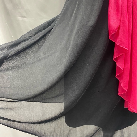 B. Smart Y2K Black and Pink Ruched Sundress Sleeveless Size 7/8 Knee Length - Picture 4 of 12